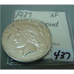 1927 Peace Silver Dollar XF - Cleaned