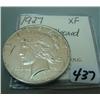 Image 1 : 1927 Peace Silver Dollar XF - Cleaned
