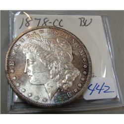1878 Carson City Morgan Silver Dollar BU - Toned