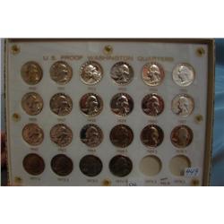 U. S. Proof Washington Quarters 1950-1974-S Gem Proof