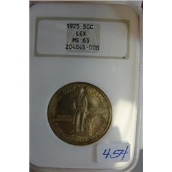 1925 .50 Lexington Concord Commemorative NGC MS63