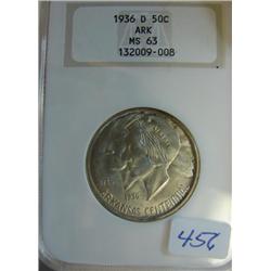 1936-D .50 Arkansas Commemorative NGC MS63
