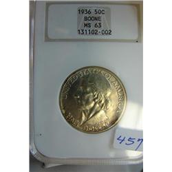 1936 .50 Boone Commemorative NGC MS63