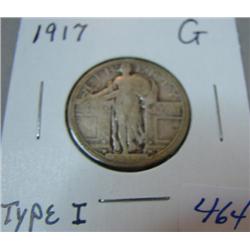 1917 Standing Liberty Quarter Type I G