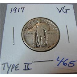 1917 Standing Liberty Quarter Type II VG