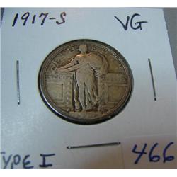 1917-S Type I Standing Liberty Quarter VG