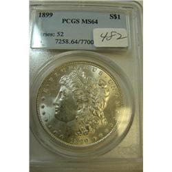 1899 Morgan Silver Dollar PCGS MS64