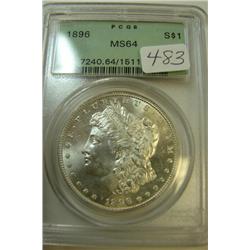 1896 Morgan Silver Dollar PCGS MS64