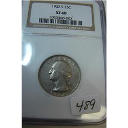 1932-S Washington Quarter NGC XF 40