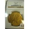 Image 1 : 1876 $20.00 Liberty Gold Coin NGC AU53