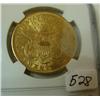 Image 2 : 1876 $20.00 Liberty Gold Coin NGC AU53