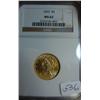 Image 1 : 1893 $5.00 Liberty Head Gold Coin NGC MS62
