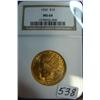 1926 $10 Indian Head Gold Coin NGC MS64