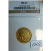 1909 $5.00 Indian Head Gold Coin NGC AU58