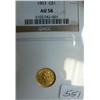 1853G $1.00 Type I Liberty Head Gold Coin NGC AU58