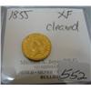 1855 $1.00 Type II Liberty Head Gold Coin XF Cleaned
