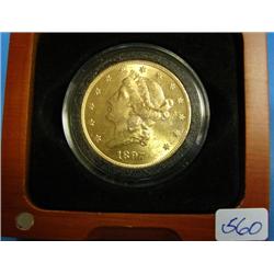 1897-S $20.00 Liberty Gold Coin BU Original Presentation Box