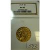 1914 $5.00 Indian head gold coin NGC MS62