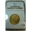 1886 $10.00 Liberty Gold Coin NGC MS62