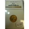 1861 Type 2 $2.50 Liberty Gold Coin NGC MS61