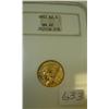 1912 $2.50 Indian Head Gold Coin NGC MS62