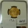 Image 2 : 1886 $5.00 Liberty Gold Coin NGC MS62