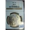 Image 1 : 1887 Morgan Silver Dollar NGC MS62