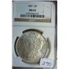 1887 Morgan Silver Dollar NGC MS63