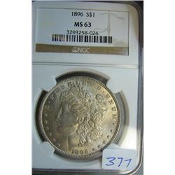 1896 Morgan Silver Dollar NGC MS63