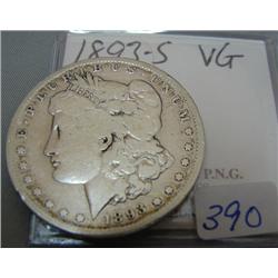 1893-S Morgan Silver Dollar VG