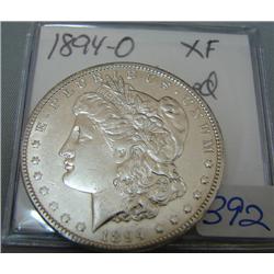 1894-O Morgan Silver Dollar XF Cleaned