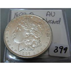 1897-O Morgan Silver Dollar AU Cleaned