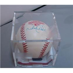 Signed Baseball Derrick Jeter with COA inside plexiglas