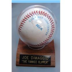 Signed Baseball Joe DiMagio with COA from The Score Board
