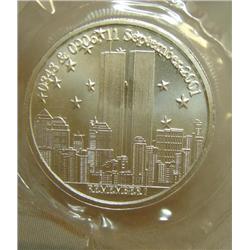 Twin Towers & Pentagon 9/11/01 Remember Pure Silver BU