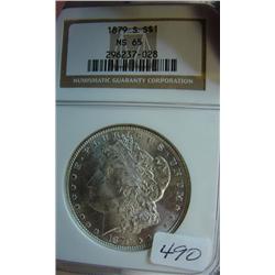 1879-S Morgan Silver Dollar NGC MS 65