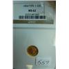 1854 Type I $1.00 Liberty $1.00 Gold Coin NGC MS 62
