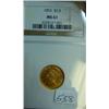 1853 $2.50 Liberty Gold Coin NGC MS 61