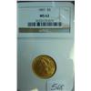 1897 $5.00 Liberty Gold Coin NGC MS 62
