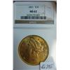 1895 $20.00 Liberty Gold Coin NGC MS 62