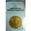 1908 No Motto $20.00 St. Gaudens Gold Coin NGC MS 62