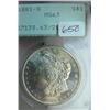 1881-S Morgan Silver Dollar PCGS MS 63