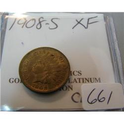 1908-S Indian Cent XF