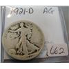 1921-D Walking Liberty Half Dollar AG