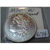 1883-O Morgan Silver Dollar AU cleaned