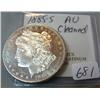 1885-S Morgan Silver Dollar AU cleaned