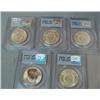 Image 2 : 5 pc Lot - 1961 10 Peso World TradeCenter Ground Zero Recovery PCGS Gem Uncirculated