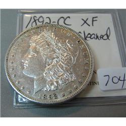1892 Carson City Morgan Silver Dollar XF Cleaned