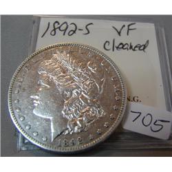 1892-S Morgan Silver Dollar NGC VF Cleaned