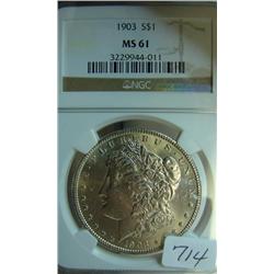 1903 Morgan Silver Dollar NGC MS 61